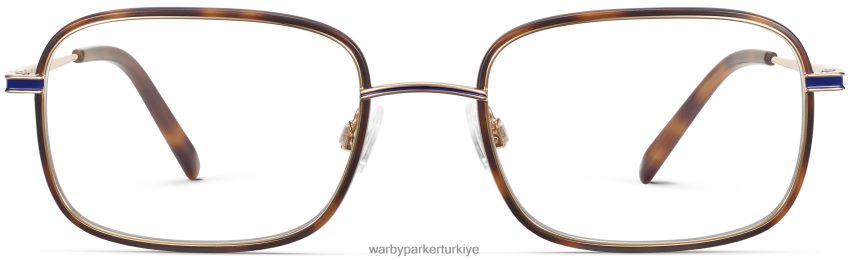 Warby Parker Talib N8ZXX8178 cilalı altın rengindeki mat meşe fıçı gözlük - Image 4