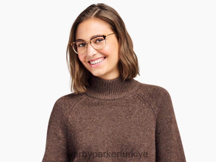 Warby Parker tiago N8ZXX893 cilalı altın ile katmanlı fındık kaplumbağası gözlük - Image 3