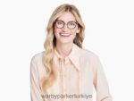 Warby Parker toula N8ZXX8584 cilalı altın ile tanzanit kaplumbağası gözlük - Image 2